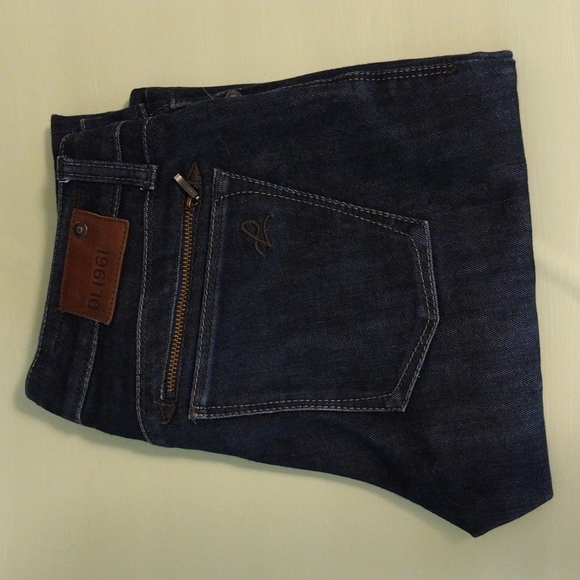Women's DL1961 Jessica dark wash skinny zip pocket 25 high-end denim - Picture 3 of 15